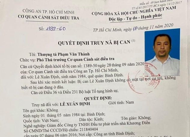 Truy nã giám đốc Công ty Khương Điền vì bán 'dự án ma' - Ảnh 1.