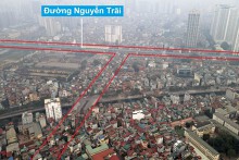 Những khu đất có thể thu hồi để làm vành đai 2,5 đoạn Nguyễn Trãi - Đầm Hồng vừa được Hà Nội duyệt đầu tư
