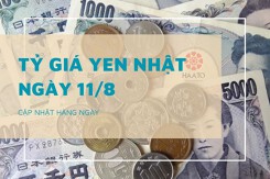 Tỷ giá yen Nhật hôm nay 11/8: Đồng loạt lao dốc tại ngân hàng, nhích nhẹ tại chợ đen