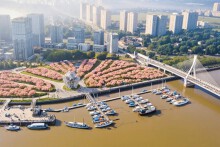 Phối cảnh chuỗi không gian công cộng ven sông Hồng