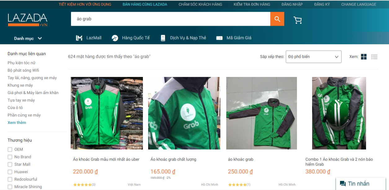 Đại diện Grab nói gì khi áo Grabbike được bày bán công khai - Ảnh 3.