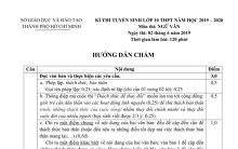 Sở GD&ĐT TP HCM công bố đáp án chính thức đề thi vào lớp 10 môn Ngữ văn