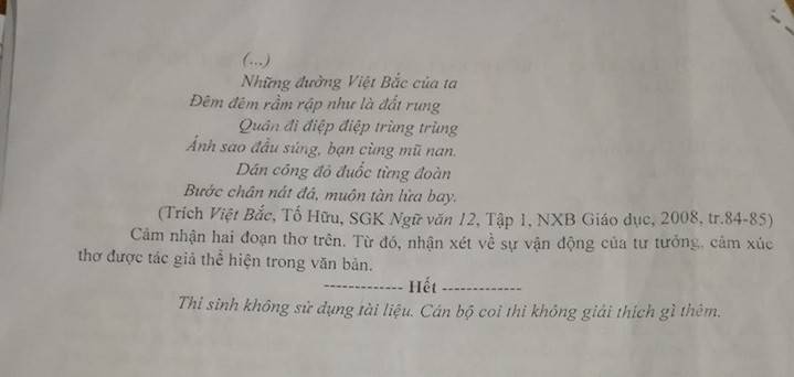 Đề thi thử THPT quốc gia 2019 môn Ngữ văn THPT Lê Xoay (Vĩnh Phúc) - Ảnh 2.