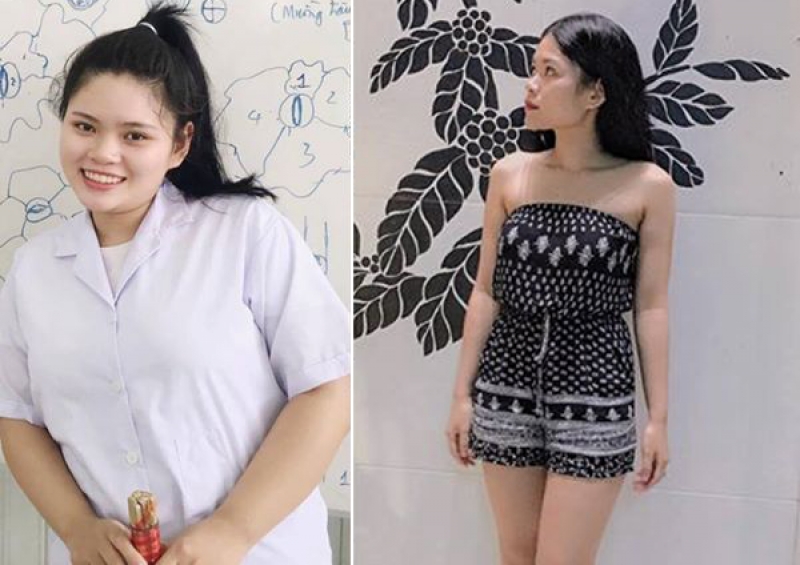 nu sinh 9x giam can ngoan muc 23kg trong 3 thang