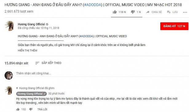 mv anh dang o dau day anh gay sot huong giang yeu cau cu dan mang khong lam dieu nay