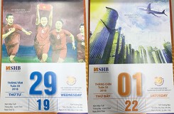Tờ lịch 'tiên tri' dự báo Olympic Việt Nam chiến thắng trước Olympic Hàn Quốc