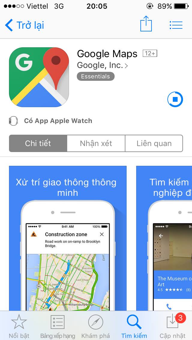 da co google maps chinh chu cho ios tai viet nam