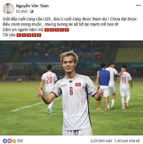 dan cau thu olympic viet nam dong loat viet status xin loi nguoi ham mo
