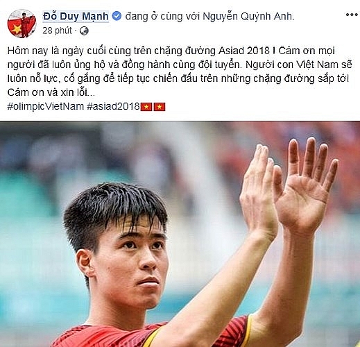 dan cau thu olympic viet nam dong loat viet status xin loi nguoi ham mo