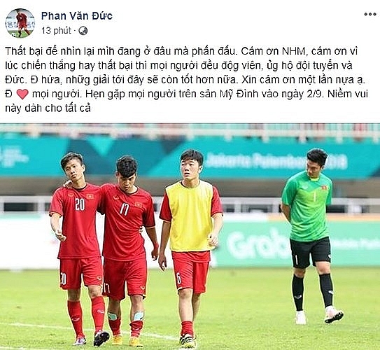 dan cau thu olympic viet nam dong loat viet status xin loi nguoi ham mo