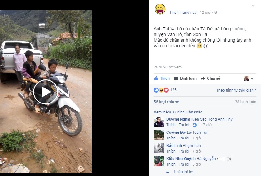cau be vung cao khien dan mang tranh cai vi nhay len di xe may