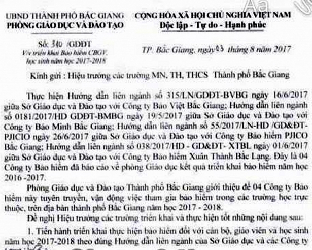 phong gddt tp bac giang noi ve cao buoc di moi gioi bao hiem
