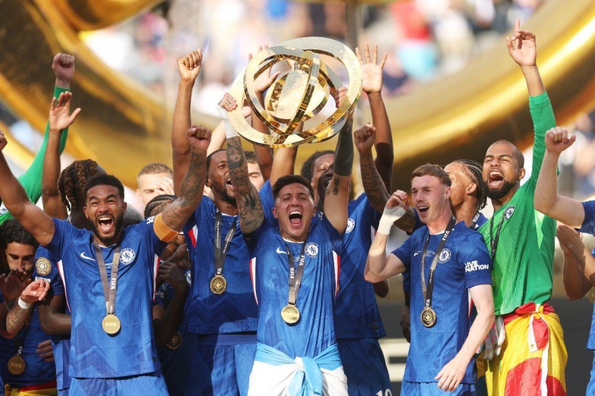 Enzo Fernandez vô địch FIFA Club World Cup 2025 cùng Chelsea (Ảnh: CLB Chelsea).