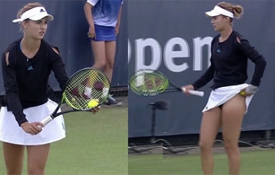 VIDEO: Bỏng mắt với đường cong của 'búp bê' soán ngôi Sharapova